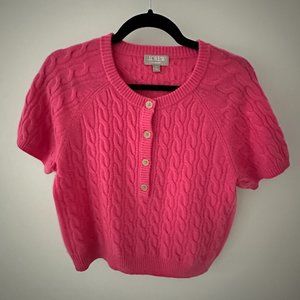 J.Crew Cashmere Cable-Knit Henley (M)